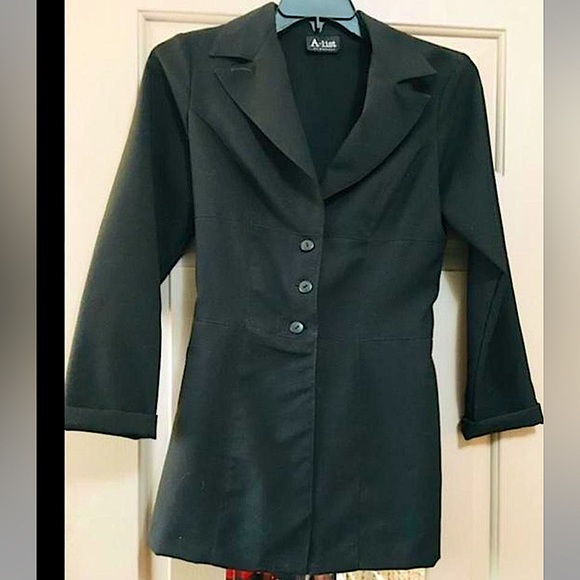 90s/Y2K Black Blazer Jacket - Picture 4 of 4